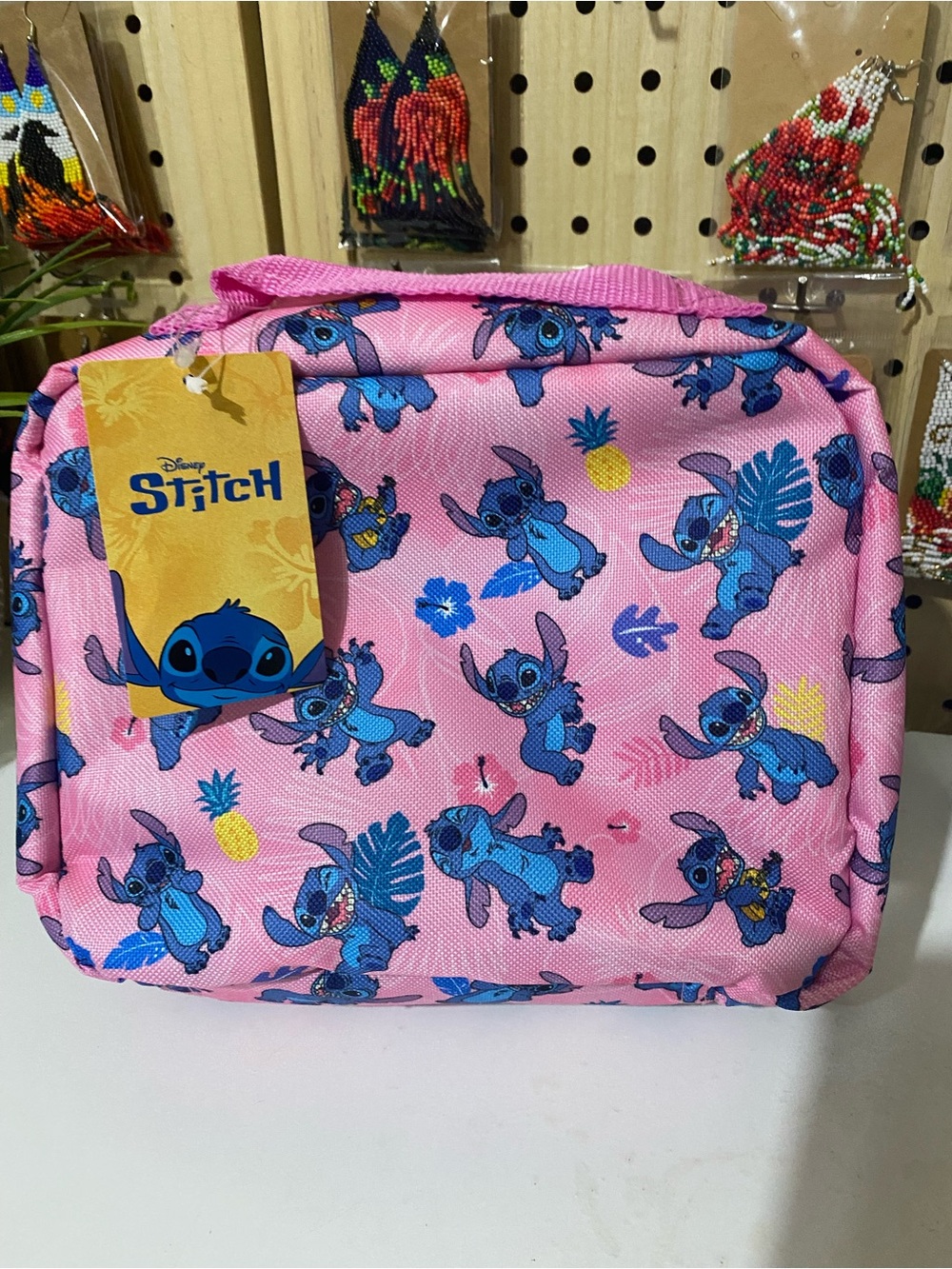 Disney Stitch Pink and Blue Kids Lunch Tote